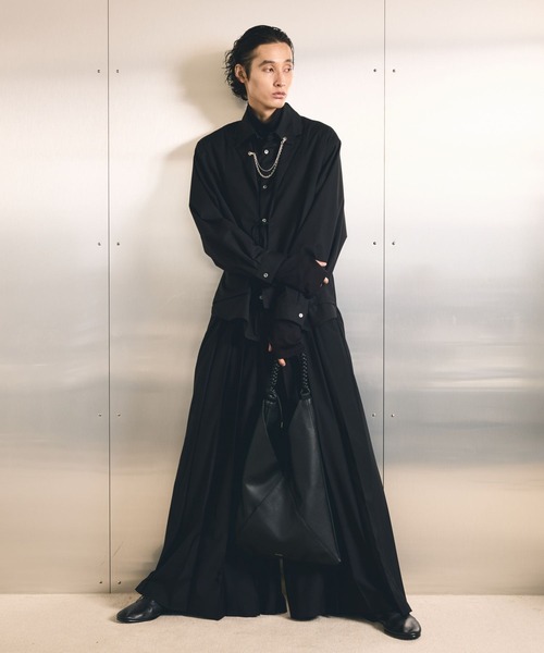 HARE(ハレ)の「【SET UP対応】YOSEカサネシャツジャケット(HARE(シャツ/ブラウス・メンズ・グレー系その他/ブラック・FREE)」の4枚目の写真