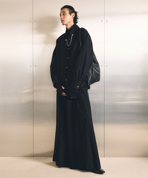 HARE(ハレ)の「【SET UP対応】YOSEカサネシャツジャケット(HARE(シャツ/ブラウス・メンズ・グレー系その他/ブラック・FREE)」の9枚目の写真
