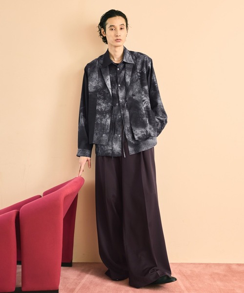 HARE(ハレ)の「【SET UP対応】YOSEカサネシャツジャケット(HARE(シャツ/ブラウス・メンズ・グレー系その他/ブラック・FREE)」の14枚目の写真