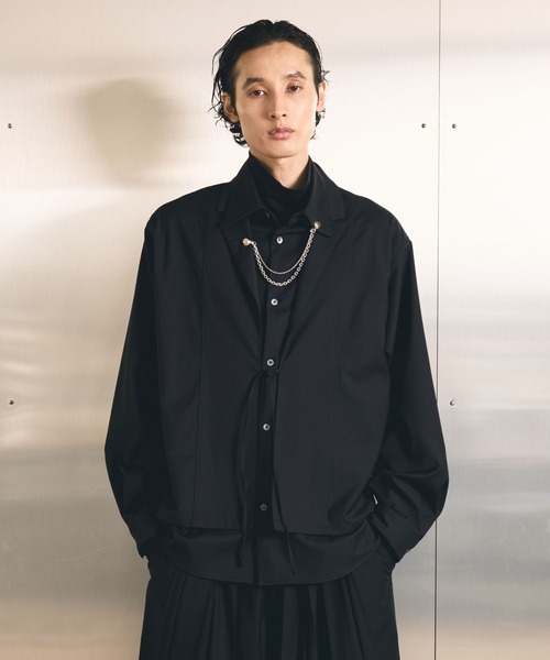 HARE(ハレ)の「【SET UP対応】YOSEカサネシャツジャケット(HARE(シャツ/ブラウス・メンズ・グレー系その他/ブラック・FREE)」の18枚目の写真
