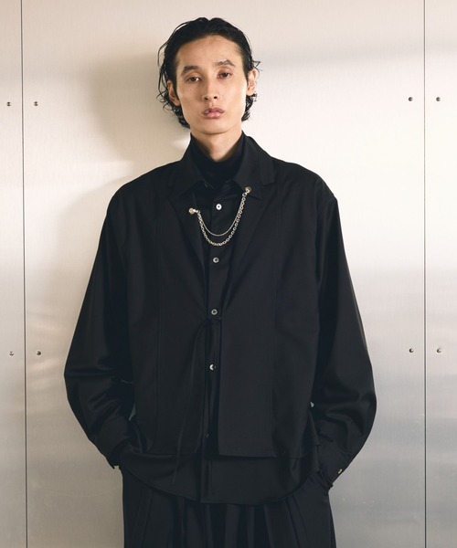 HARE(ハレ)の「【SET UP対応】YOSEカサネシャツジャケット(HARE(シャツ/ブラウス・メンズ・グレー系その他/ブラック・FREE)」の20枚目の写真