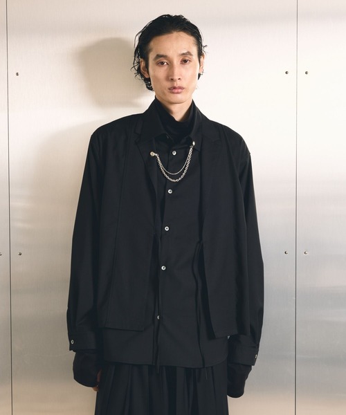 HARE(ハレ)の「【SET UP対応】YOSEカサネシャツジャケット(HARE(シャツ/ブラウス・メンズ・グレー系その他/ブラック・FREE)」の21枚目の写真