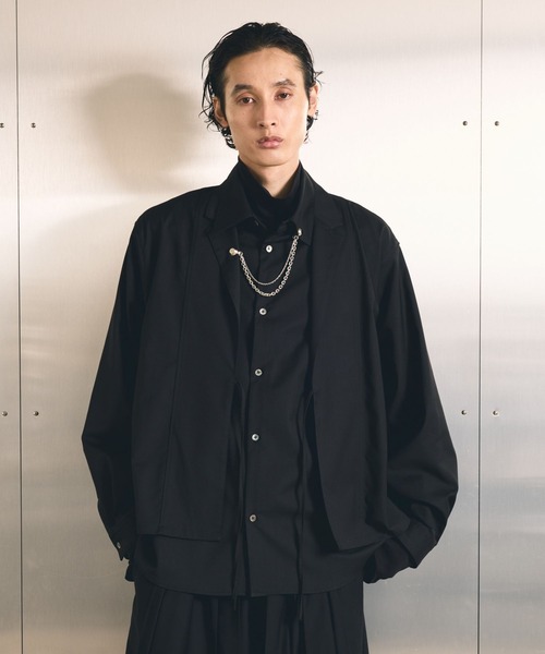 HARE(ハレ)の「【SET UP対応】YOSEカサネシャツジャケット(HARE(シャツ/ブラウス・メンズ・グレー系その他/ブラック・FREE)」の22枚目の写真