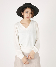 MOUSSY | Chiffon sleeve POK(ニット/セーター)