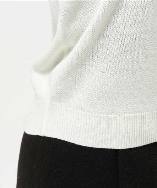 MOUSSY（マウジー）の「Chiffon sleeve POK（ニット/セーター・レディース・オフホワイト/ライトグリーン/ライトグレー・FREE）」の10枚目の写真