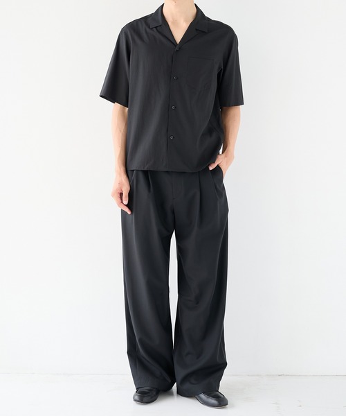 STUDIOUS（ステュディオス）の「【STUDIOUS】2Tuck Curve Slacks（スラックス・メンズ・ブラック/ストライプ/グレイッシュベージュ・1/2/3）」の10枚目の写真