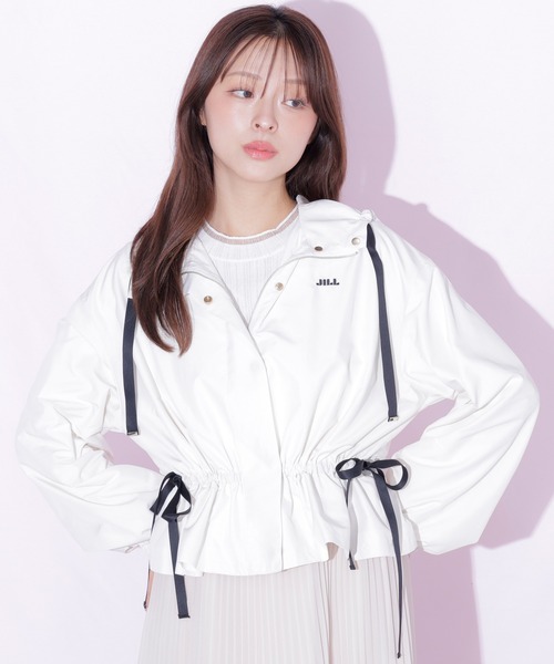 JILL by JILL STUART(ジルバイジルスチュアート)の「ペプラムフーディージャケット(その他アウター・レディース・ホワイト/ネイビー/ベージュ・FREE)」の2枚目の写真