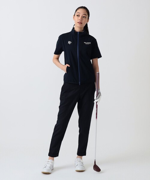 BEAMS GOLF（ビームスゴルフ）の「PURPLE LABEL / スフィダンテ 撥水 ショートスリーブ ブルゾン（ベスト・レディース・ホワイト/ネイビー・SMALL/MEDIUM/LARGE）」の9枚目の写真