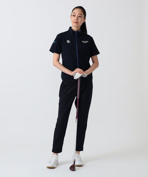 BEAMS GOLF（ビームスゴルフ）の「PURPLE LABEL / スフィダンテ 撥水 ショートスリーブ ブルゾン（ベスト・レディース・ホワイト/ネイビー・SMALL/MEDIUM/LARGE）」の10枚目の写真
