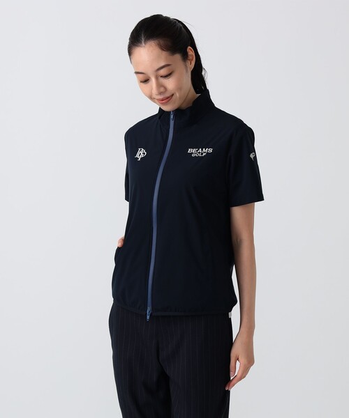 BEAMS GOLF（ビームスゴルフ）の「PURPLE LABEL / スフィダンテ 撥水 ショートスリーブ ブルゾン（ベスト・レディース・ホワイト/ネイビー・SMALL/MEDIUM/LARGE）」の12枚目の写真