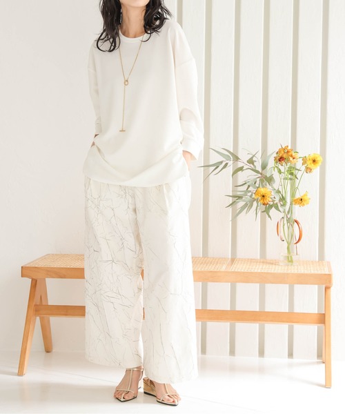 La-gemme（ラジェム）の「ラウンドへムプルオーバートップス（その他トップス・レディース・グレイッシュベージュ/ホワイト/ブラック・フリー）」の6枚目の写真