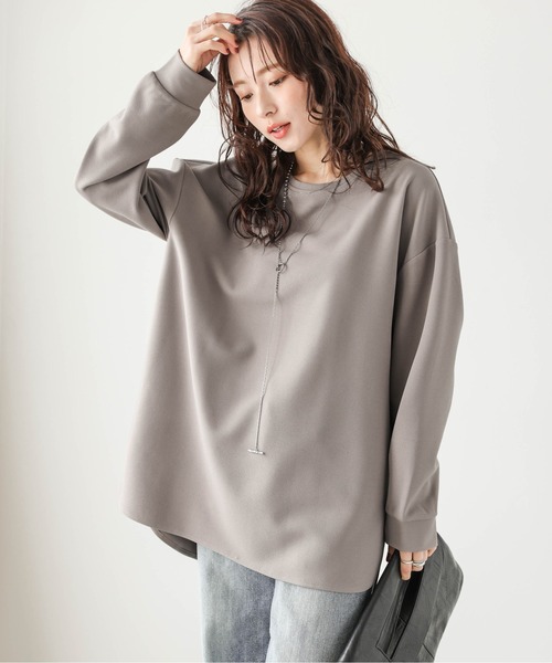 La-gemme（ラジェム）の「ラウンドへムプルオーバートップス（その他トップス・レディース・グレイッシュベージュ/ホワイト/ブラック・フリー）」の17枚目の写真