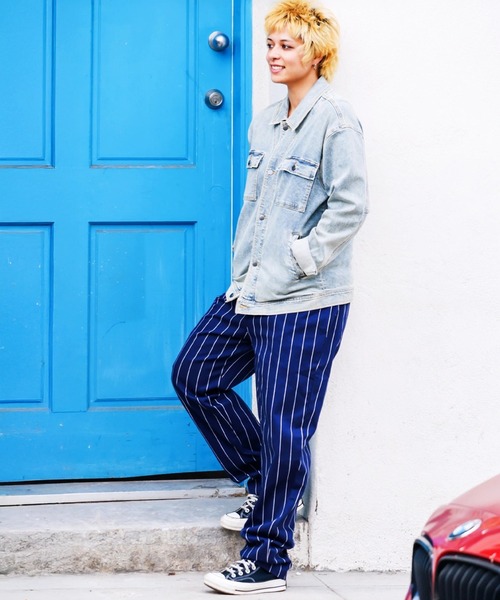COOKMAN(クックマン)の「Cookman クックマン シェフパンツ イージーパンツ Pencil Stripe Navy(その他パンツ・メンズ・ネイビー・LARGE/MEDIUM)」の4枚目の写真