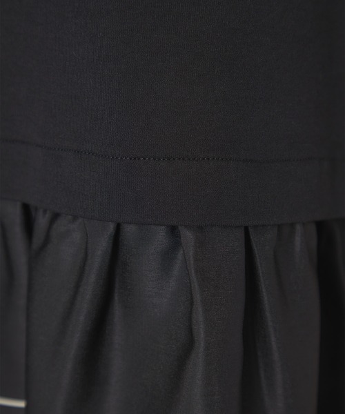 GALLORIA(ギャローリア)の「異素材切替ぺプラムプルオーバー(Tシャツ/カットソー・レディース・ブラック/ブラウン・L/S/M/LL)」の5枚目の写真