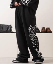 【セットアップ対応】捲縮裏毛 レタリング スウェットパンツ / Crimp French Terry Lettering Sweatpants