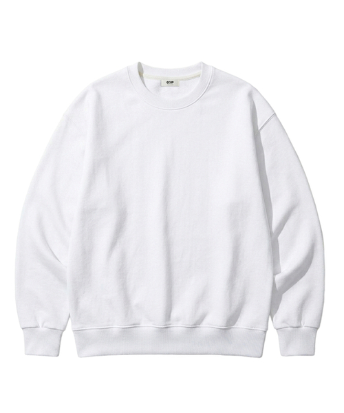 GCLIP(ジクリップ)の「セミオーバーサイズ裏毛スウェットTシャツ 5Color(スウェット・メンズ・ホワイト/ブラック/ネイビー/グレー/バーガンディー・MEDIUM/LARGE/X-LARGE/XX-LARGE)」の2枚目の写真