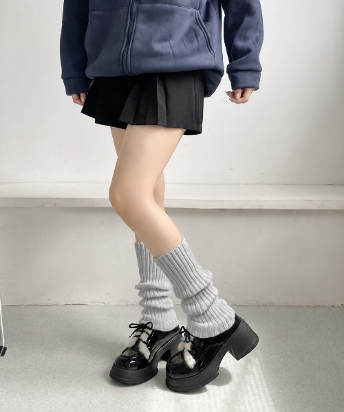 Shoes in Closet(シューズインクローゼット)の「【予約開始】+7.5cm 厚底 ファー付き レースアップ ドレスシューズ ローファー 495(ドレスシューズ・レディース・ブラック/ホワイト・M/S/LL/L)」の13枚目の写真