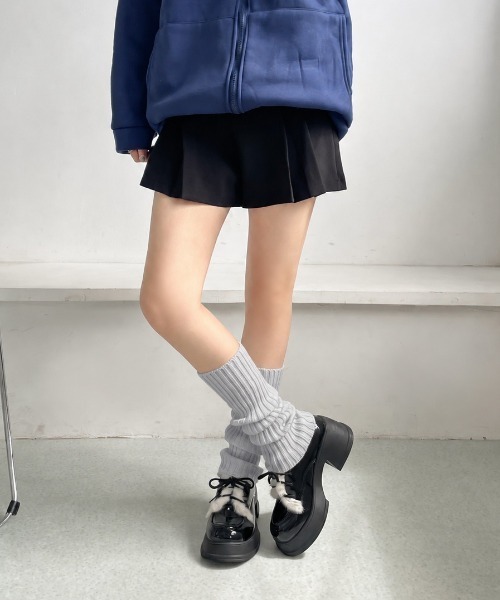 Shoes in Closet(シューズインクローゼット)の「【予約開始】+7.5cm 厚底 ファー付き レースアップ ドレスシューズ ローファー 495(ドレスシューズ・レディース・ブラック/ホワイト・M/S/LL/L)」の16枚目の写真