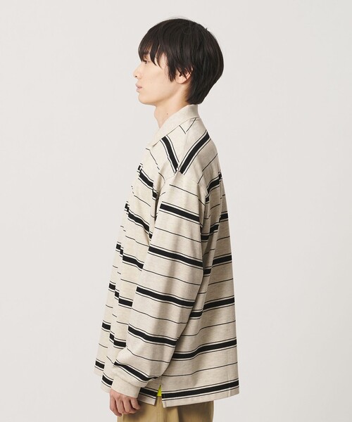 NICE WEATHER(ナイスウェザー)の「<NICE WEATHER>ボーダー ロングスリーブ ポロシャツ(ポロシャツ・メンズ・ネイビー/ライトグレー・L/S/M)」の9枚目の写真