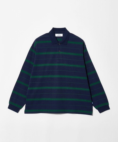 NICE WEATHER(ナイスウェザー)の「<NICE WEATHER>ボーダー ロングスリーブ ポロシャツ(ポロシャツ・メンズ・ネイビー/ライトグレー・L/S/M)」の11枚目の写真