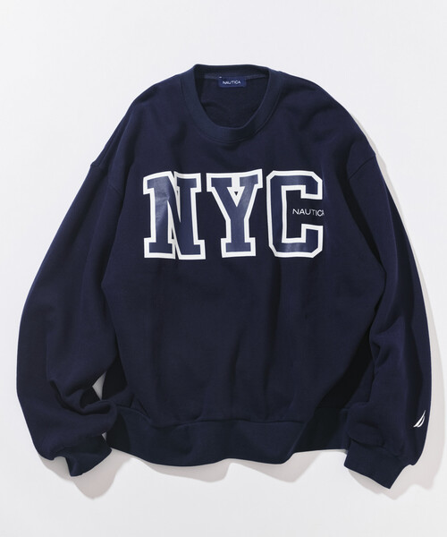 NAUTICA(ノーティカ)の「NAUTICA/ノーティカ カレッジ ラバープリント クルーネック スウェット(スウェット・レディース・ネイビー/ライトグレー・フリ-)」の6枚目の写真