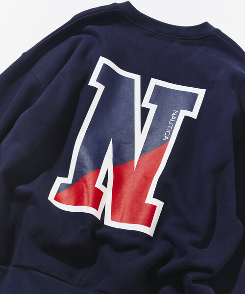 NAUTICA(ノーティカ)の「NAUTICA/ノーティカ カレッジ ラバープリント クルーネック スウェット(スウェット・レディース・ネイビー/ライトグレー・フリ-)」の10枚目の写真