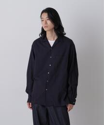 Ｙ /  [UNISEX] BRUSHED ORGANIC COTTON TENCEL OPEN COLLAR SHIRT
