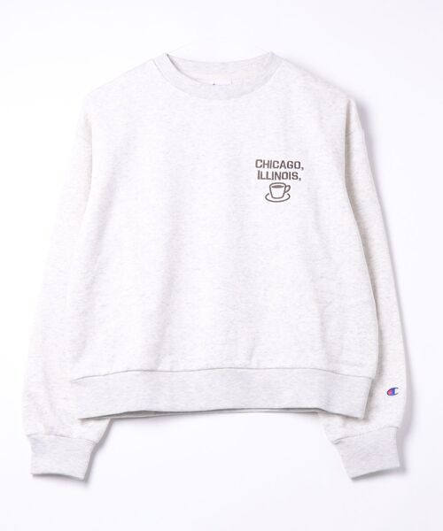 Champion（チャンピオン）の「チャンピオン Champion CREW NECK SWEATSHIRT（スウェット・レディース・ライトグレー/ダークブルー/ダークグレー/オフホワイト・L/XL/S/M）」の2枚目の写真