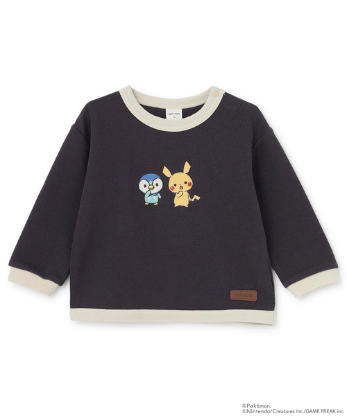 モンポケ】接結アップリケ長袖Tシャツ（Tシャツ/カットソー）｜petit