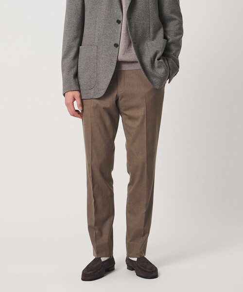 UNITED ARROWS（ユナイテッドアローズ）の「バーズアイ サイドエクステンド ノープリーツ スラックス COMFORT EASY-MODEL ウォッシャブル ヨコストレッチ（スラックス・メンズ・グレー系/ベージュ・48/50/46/44）」の2枚目の写真