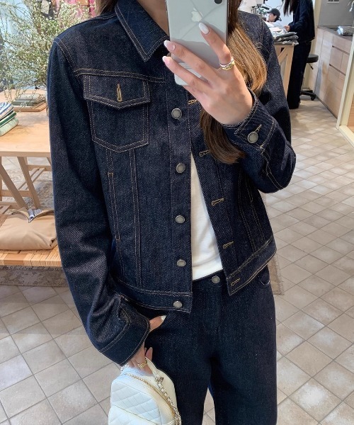 FLINEA(フリネア)の「ヴィンテージデニムジャケット&デニムパンツセットアップ(セットアップ・レディース・インディゴブルー・FREE)」の6枚目の写真