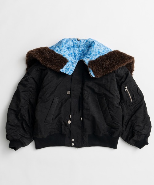 MAISON SPECIAL(メゾンスペシャル)の「【26WINTER PRE-ORDER】Flower Reversible N2B/フラワーリバーシブルN2B(ミリタリージャケット・レディース・ブラック/カーキ・FREE)」の18枚目の写真