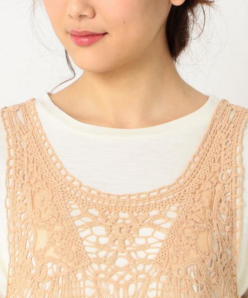 Another Edition(アナザーエディション)の「###レースキャミ×プルオーバーセット/AEMFC LACECAMI×POセット◆(Tシャツ/カットソー・レディース・オフホワイト/ライトブルー/ベージュ・フリー)」の8枚目の写真