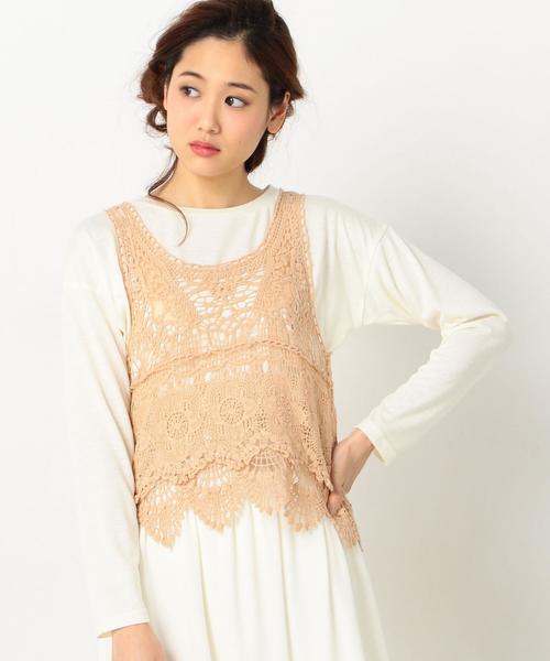 Another Edition(アナザーエディション)の「###レースキャミ×プルオーバーセット/AEMFC LACECAMI×POセット◆(Tシャツ/カットソー・レディース・オフホワイト/ライトブルー/ベージュ・フリー)」の12枚目の写真