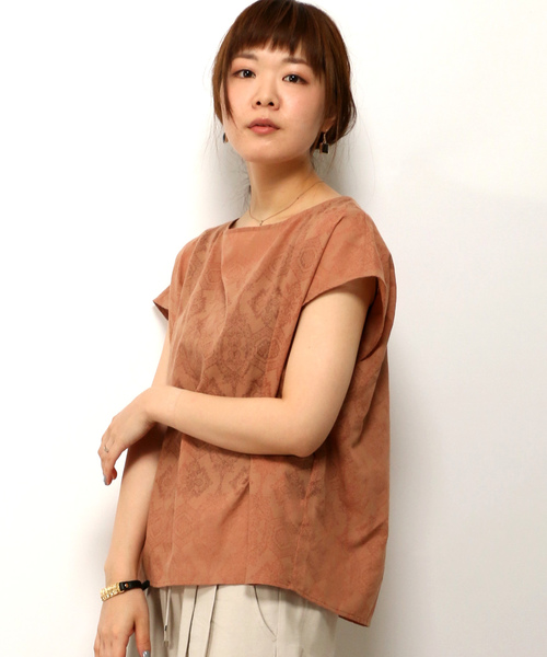 LBC（エルビーシー）の「コットンオパールteeブラウス（シャツ/ブラウス・レディース・ホワイト/オフホワイト/その他23/ダークオリーブ/グリーン・MEDIUM）」の5枚目の写真