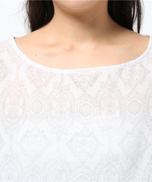 LBC（エルビーシー）の「コットンオパールteeブラウス（シャツ/ブラウス・レディース・ホワイト/オフホワイト/その他23/ダークオリーブ/グリーン・MEDIUM）」の9枚目の写真