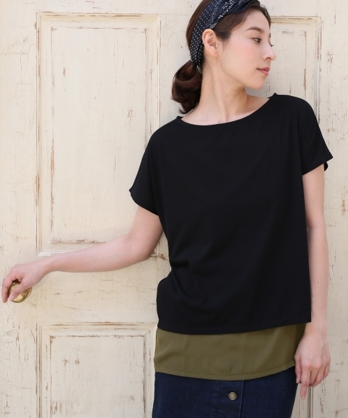 LEPSIM（レプシィム）の「2WAYカサネTシャツSS 728065（Tシャツ/カットソー・レディース・ブラック系その他/ホワイト系その他/グレー系その他・FREE）」の6枚目の写真