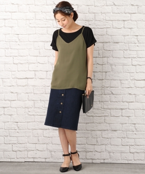 LEPSIM（レプシィム）の「2WAYカサネTシャツSS 728065（Tシャツ/カットソー・レディース・ブラック系その他/ホワイト系その他/グレー系その他・FREE）」の7枚目の写真