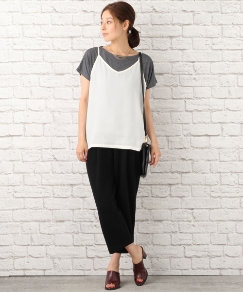 LEPSIM（レプシィム）の「2WAYカサネTシャツSS 728065（Tシャツ/カットソー・レディース・ブラック系その他/ホワイト系その他/グレー系その他・FREE）」の13枚目の写真