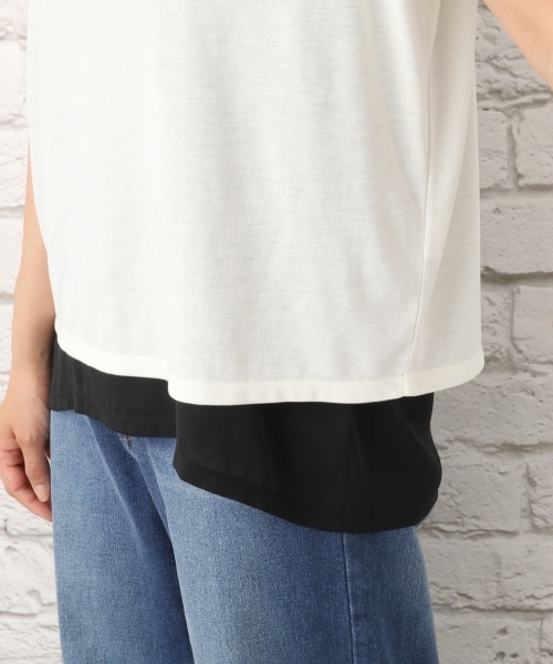 LEPSIM（レプシィム）の「2WAYカサネTシャツSS 728065（Tシャツ/カットソー・レディース・ブラック系その他/ホワイト系その他/グレー系その他・FREE）」の8枚目の写真