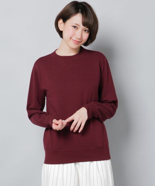 Champion（チャンピオン）の「【Champion】無地プルオーバー（スウェット・レディース・キナリ/ネイビー/ワイン/グレー/カーキ/ブラック・SMALL/LARGE/MEDIUM）」の6枚目の写真