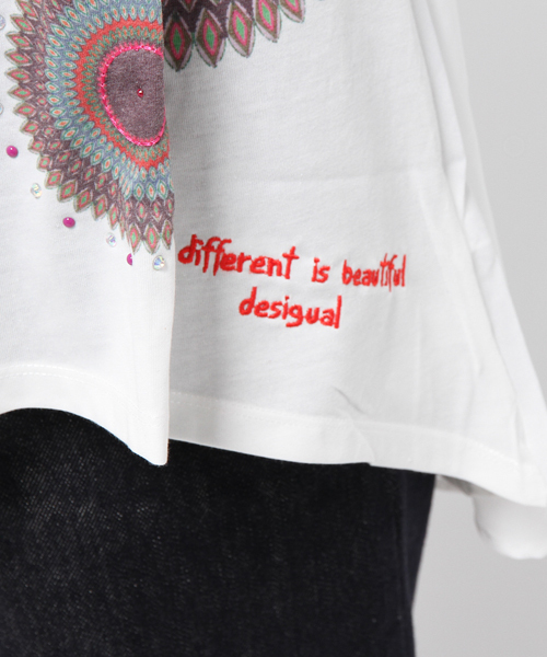 Desigual（デシグアル）の「「Desigual/デシグアル」Tシャツ（Tシャツ/カットソー・レディース・ホワイト・SMALL/X-LARGE）」の7枚目の写真