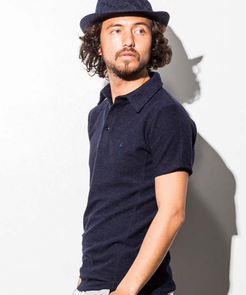 1PIU1UGUALE3 RELAX (ウノピゥウノウグァーレトレ リラックス)の「1PIU1UGUALE3 RELAX(ウノピゥウノウグァーレトレ)パイルポロシャツ(ポロシャツ・メンズ・ホワイト/ブラック×ホワイト/ブラック/ネイビー/グレー・SMALL/MEDIUM/LARGE/X-LARGE)」の5枚目の写真