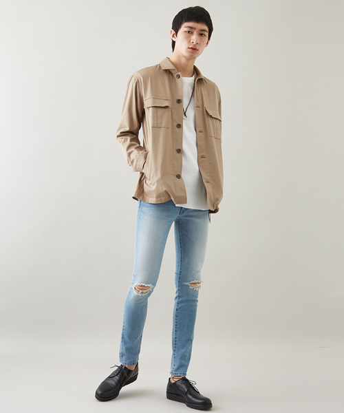 STUDIOUS（ステュディオス）の「【WEB限定】STUDIOUS リラックスミリタリーシャツ （シャツ/ブラウス・メンズ・カーキ/ベージュ・3/2/1）」の3枚目の写真