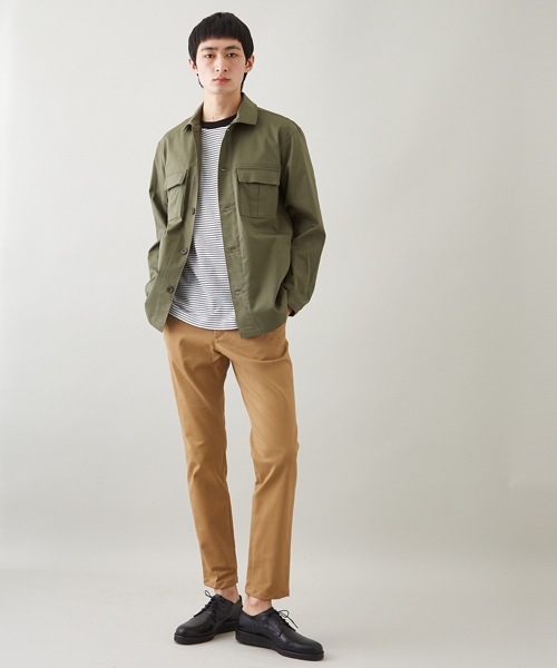 STUDIOUS（ステュディオス）の「【WEB限定】STUDIOUS リラックスミリタリーシャツ （シャツ/ブラウス・メンズ・カーキ/ベージュ・3/2/1）」の5枚目の写真