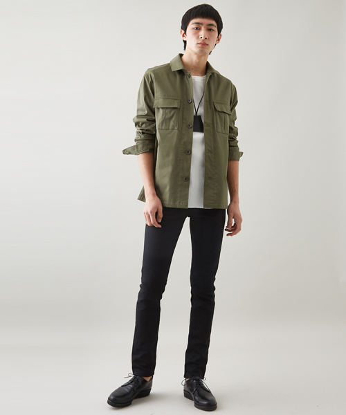 STUDIOUS（ステュディオス）の「【WEB限定】STUDIOUS リラックスミリタリーシャツ （シャツ/ブラウス・メンズ・カーキ/ベージュ・3/2/1）」の6枚目の写真