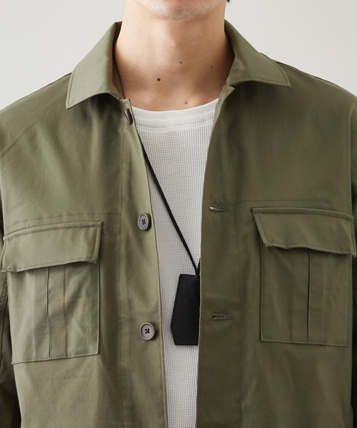 STUDIOUS（ステュディオス）の「【WEB限定】STUDIOUS リラックスミリタリーシャツ （シャツ/ブラウス・メンズ・カーキ/ベージュ・3/2/1）」の14枚目の写真