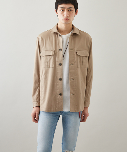 STUDIOUS（ステュディオス）の「【WEB限定】STUDIOUS リラックスミリタリーシャツ （シャツ/ブラウス・メンズ・カーキ/ベージュ・3/2/1）」の9枚目の写真