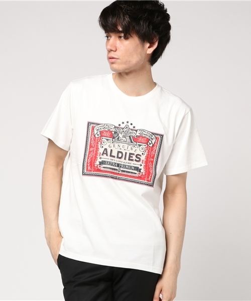 ALDIES(アールディーズ)の「Genuine T / ジェヌインT(Tシャツ/カットソー・メンズ・ホワイト/ホワイト系その他/レッド・X-SMALL/SMALL/LARGE/MEDIUM)」の11枚目の写真