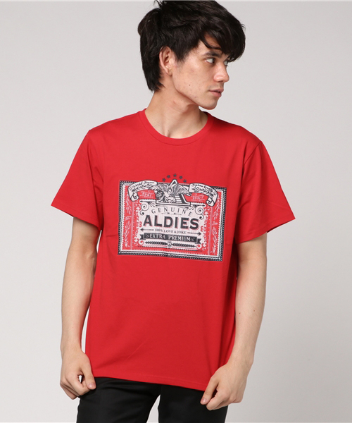 ALDIES(アールディーズ)の「Genuine T / ジェヌインT(Tシャツ/カットソー・メンズ・ホワイト/ホワイト系その他/レッド・X-SMALL/SMALL/LARGE/MEDIUM)」の12枚目の写真